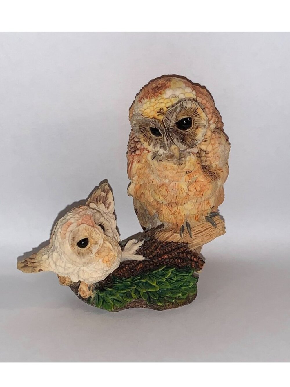 Hamilton Collection Nesting Instincts "Learning to Fly" Resin Owl Figurine 1994